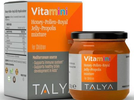 Vitamini Honey-Pollen-Royal Jelly-Propolis Mixture for Children, 230 g, Talya Herbal For Sale