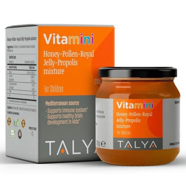 Vitamini Honey-Pollen-Royal Jelly-Propolis Mixture for Children, 230 g, Talya Herbal For Sale