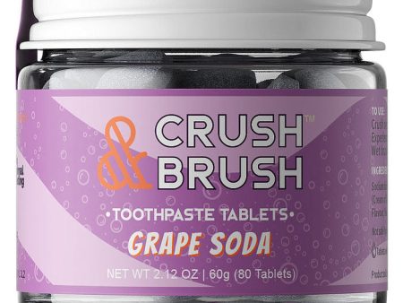 Crush & Brush Toothpaste Tablets, Grape Soda, 2.12 oz (80 Tablets), Nelson Naturals Online now