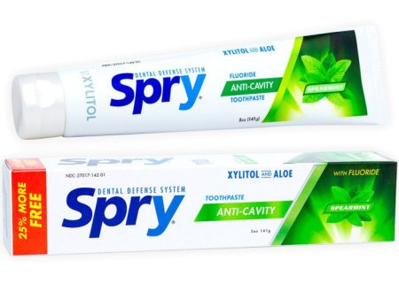 Spry Xylitol Toothpaste - Spearmint, With Fluoride, 5 oz, Xlear (Xclear) Online now