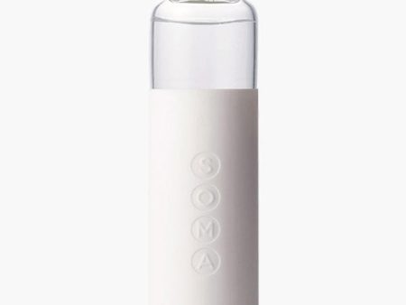 Glass Water Bottle V2, White, 17 oz, Soma Supply