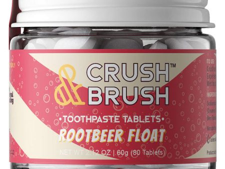 Crush & Brush Toothpaste Tablets, Rootbeer Float, 2.12 oz (80 Tablets), Nelson Naturals Online now