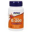 Vitamin E-200 IU D-Alpha Tocopheryl, 100 Softgels, NOW Foods on Sale