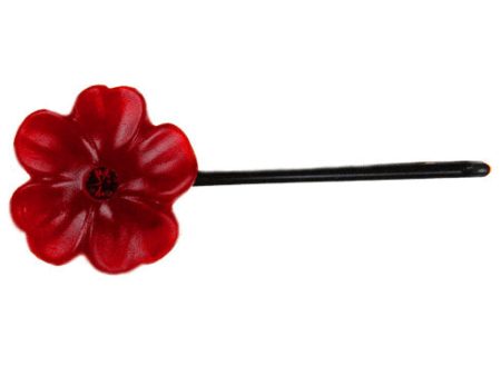 Milky Flower Bobby Pin - Begonia - Red, 2 ct Per Card, DiPrima Beauty Sale