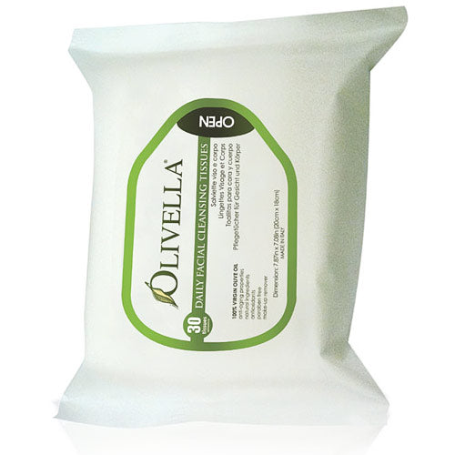 Daily Facial Cleansing Tissues, 30 Tissues, Olivella For Discount