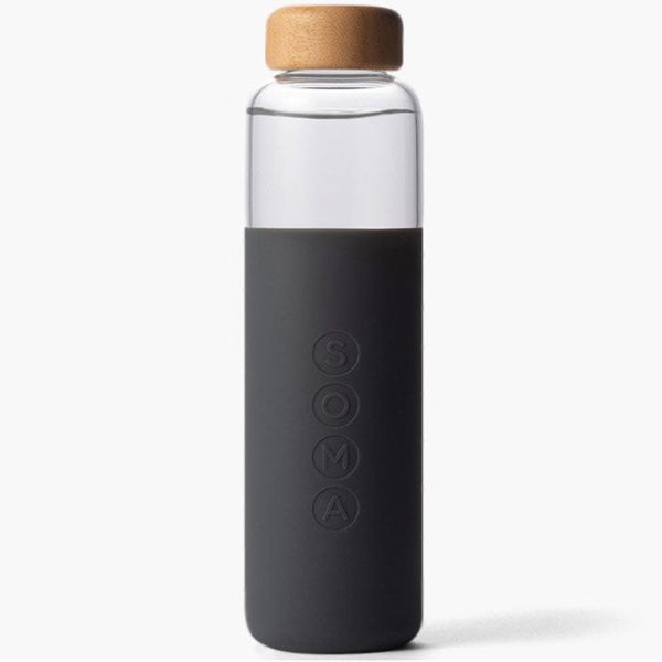 Glass Water Bottle V2, Gray, 17 oz, Soma Online Sale