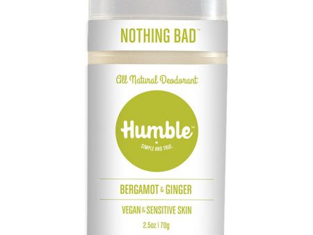 Vegan & Sensitive Skin Formula Natural Deodorant, Bergamot & Ginger, 2.5 oz, Humble Brands For Discount