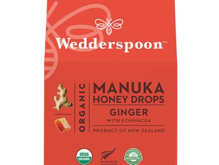 Organic Manuka Honey Drops - Ginger, 4 oz (120 g), Wedderspoon For Discount