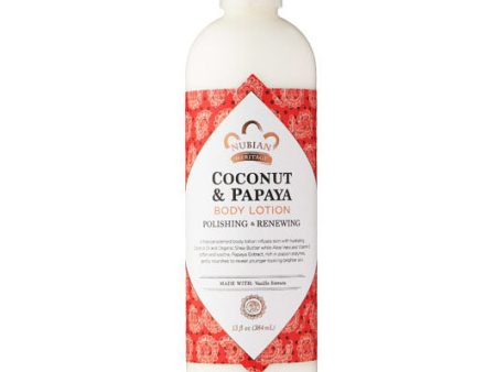 Coconut & Papaya Body Lotion, 13 oz, Nubian Heritage Cheap