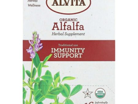 Alfalfa Leaf Herbal Tea Supplement, 16 Tea Bags, Alvita Tea on Sale