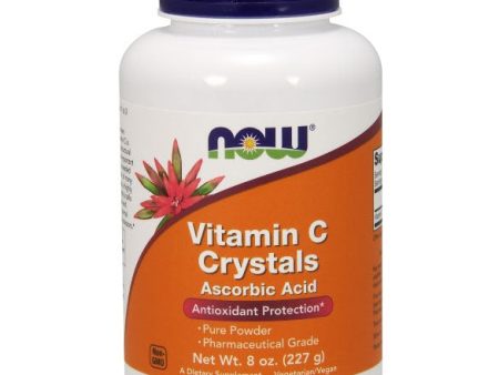 Vitamin C Crystals, Ascorbic Acid Pure Powder, 8 oz, NOW Foods For Sale