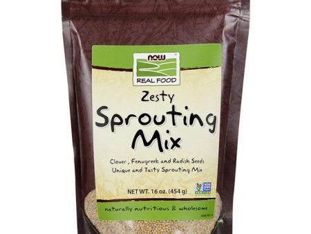 Zesty Sprouting Mix (Clover, Fenugreek & Radish Seeds), 1 lb, NOW Foods Online