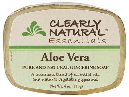 Glycerine Bar Soap - Aloe Vera, 4 oz, Clearly Natural Soaps Supply