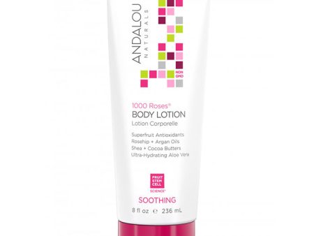 1000 Roses Soothing Body Lotion, 8 oz, Andalou Naturals For Discount