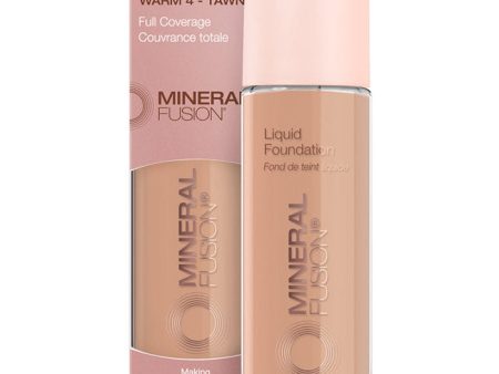 Liquid Foundation - Warm 4 - Tawny, 1 oz, Mineral Fusion Cosmetics For Cheap