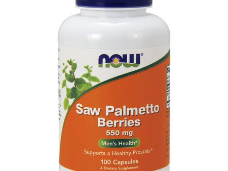 Saw Palmetto Berries 550 mg, 100 Capsules, NOW Foods on Sale