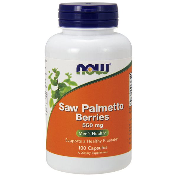 Saw Palmetto Berries 550 mg, 100 Capsules, NOW Foods on Sale