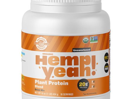 Hemp Yeah! Plant Protein Blend Drink Mix, Organic, Unsweetened, 16 oz, Manitoba Harvest Hemp Foods Online Sale