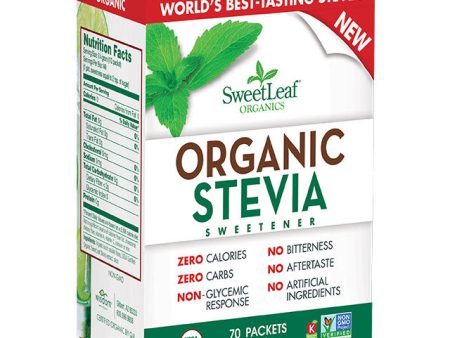 SweetLeaf Organic Stevia Sweetener Packets, 70 ct, Wisdom Natural Brands For Cheap