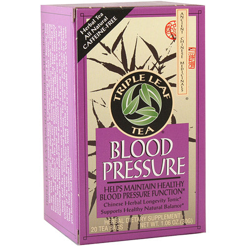 Blood Pressure Herbal Tea, 20 Tea Bags, Triple Leaf Tea For Discount