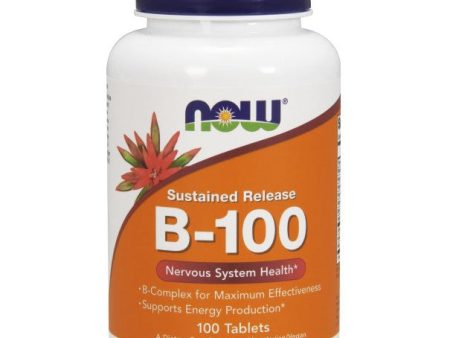 Vitamin B-100 Sustained Release, 100 Tablets, NOW Foods For Sale