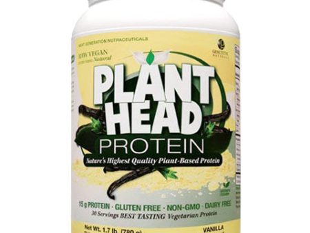 Plant Head Protein Powder, Vanilla, 23 oz, Genceutic Naturals Online