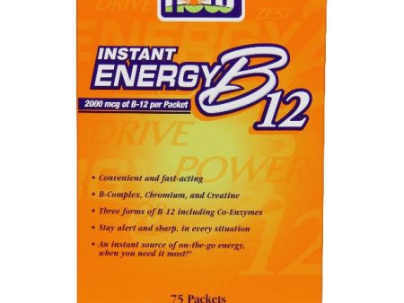 Vitamin B-12 Instant Energy, 75 Packets, NOW Foods Online Sale