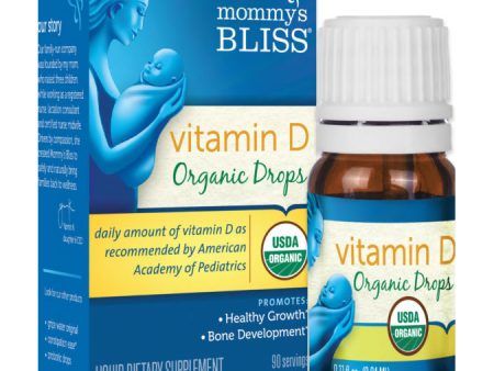 Baby Vitamin D Organic Drops, Newborn+, 0.11 oz, Mommy s Bliss Online now