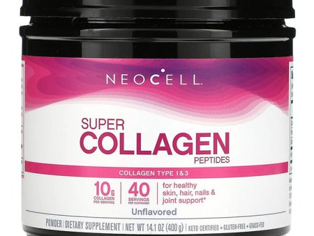 Super Collagen Peptides Powder, Unflavored, Value Size, 14.1 oz (400 g), NeoCell Online Hot Sale