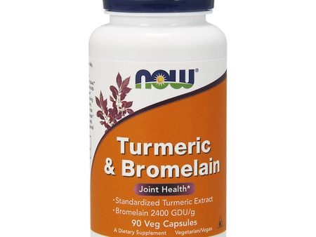 Turmeric & Bromelain, 90 Vcaps, NOW Foods Sale