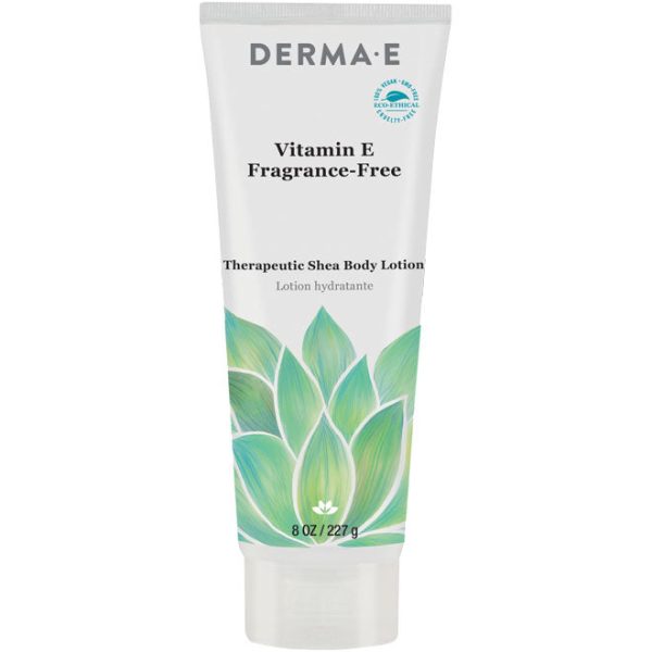 Derma E Vitamin E Therapeutic Shea Body Lotion, Fragrance-Free, 8 oz Sale