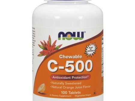 Vitamin C-500 Chewable Orange, 100 Lozenges, NOW Foods Online Hot Sale