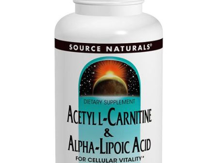 Acetyl L-Carnitine & Alpha-Lipoic Acid 650 mg, 180 Tablets, Source Naturals Sale