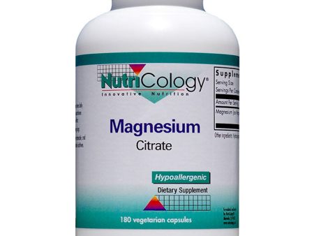 Magnesium Citrate, 180 Vegetarian Capsules, NutriCology For Cheap