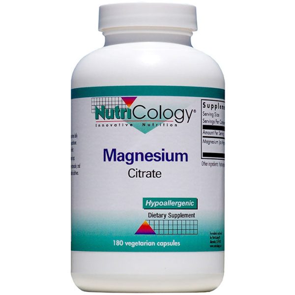 Magnesium Citrate, 180 Vegetarian Capsules, NutriCology For Cheap