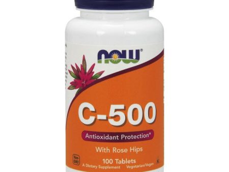 Vitamin C-500 with Rose Hips, 100 Tablets, NOW Foods For Discount