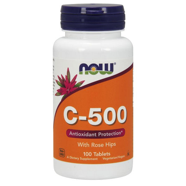 Vitamin C-500 with Rose Hips, 100 Tablets, NOW Foods For Discount