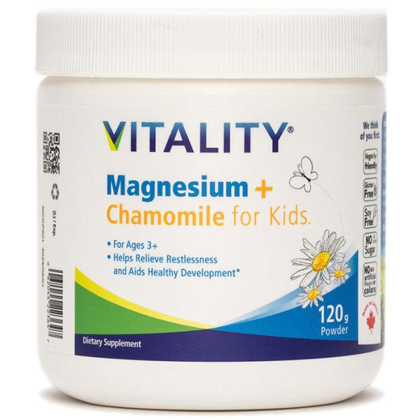 Magnesium + Chamomile Powder for Kids, 120 g, Vitality Online Sale