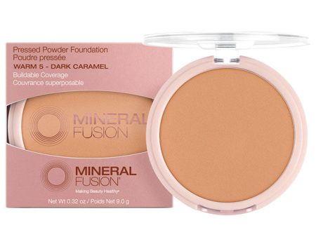 Pressed Powder Foundation - Warm 5 - Dark Caramel, 0.32 oz, Mineral Fusion Cosmetics For Sale