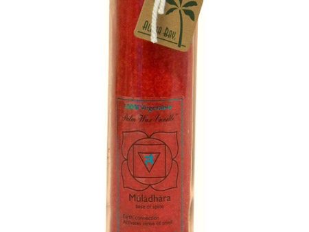 100% Vegetable Palm Wax Chakra Jar Candle, Unscented, Muladhara Money (Red), 16 oz, Aloha Bay Online now