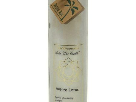 100% Vegetable Palm Wax Chakra Jar Candle, Unscented, White Lotus, 16 oz, Aloha Bay Online