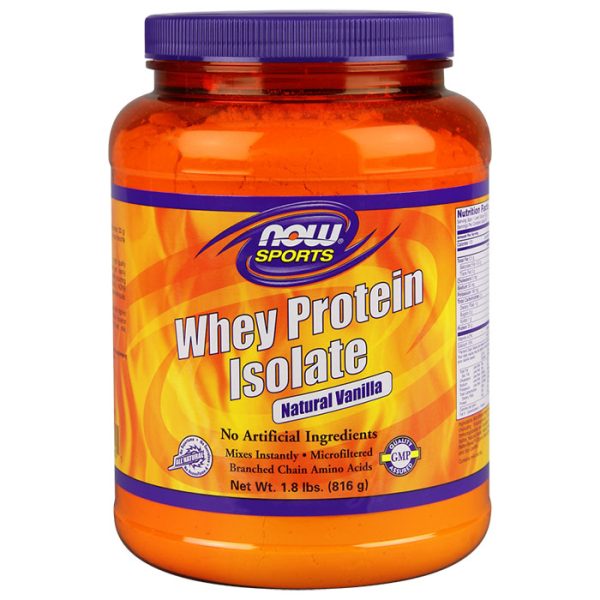 Whey Protein Isolate Vanilla, 1.8 lb, NOW Foods Online Sale