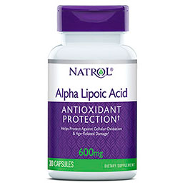 Alpha Lipoic Acid (ALA) 600 mg, 30 Capsules, Natrol Fashion