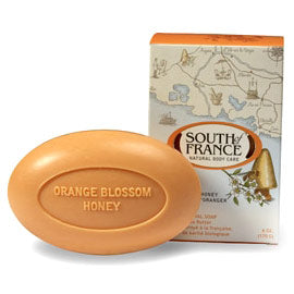 French Milled Vegetable Bar Soap, Orange Blossom Honey, 6 oz, South of France For Sale