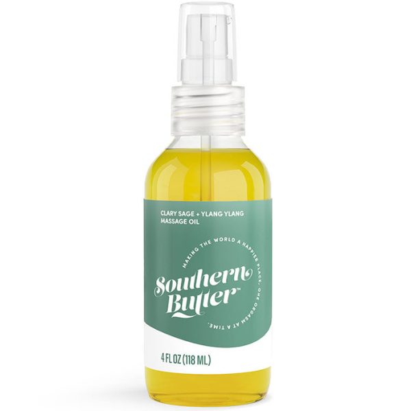 Massage Oil, Clary Sage + Ylang Ylang, 4 oz, Southern Butter Cheap