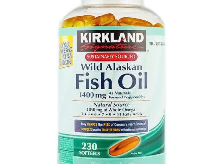 Kirkland Signature Wild Alaskan Fish Oil 1400 mg, 230 Softgels on Sale