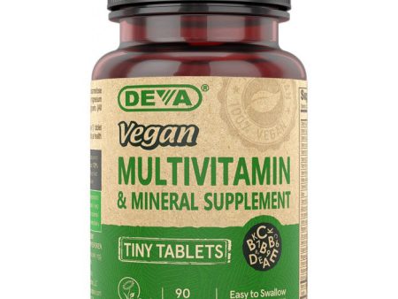 Vegan Tiny Tablets Multivitamin & Mineral Supplement, 90 Tablets, Deva Nutrition Online Hot Sale