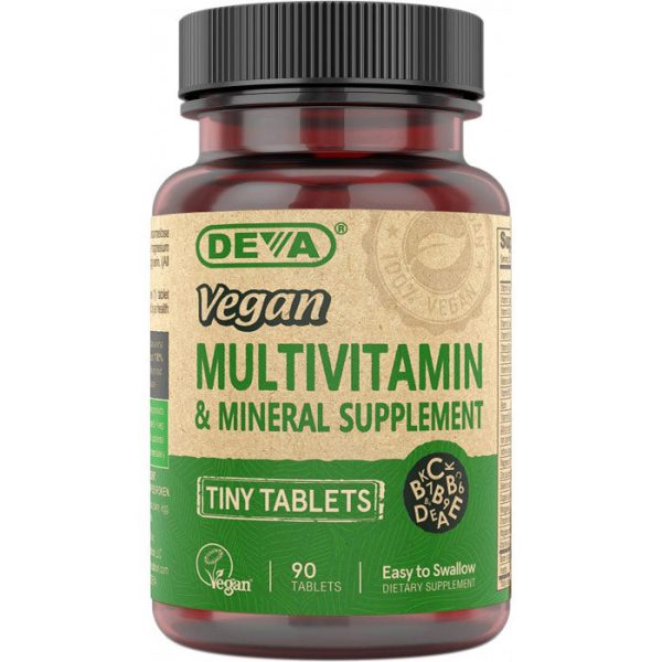 Vegan Tiny Tablets Multivitamin & Mineral Supplement, 90 Tablets, Deva Nutrition Online Hot Sale