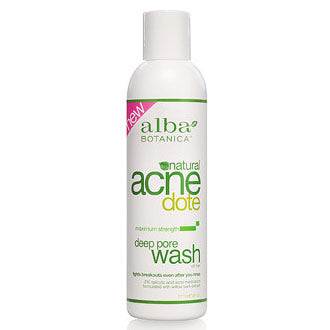 Natural Acnedote Deep Pore Wash, Acne Facial Cleanser, 6 oz, Alba Botanica Discount