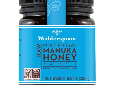 Raw Multifloral Manuka Honey KFactor 12, 250 g (8.8 oz), Wedderspoon Cheap